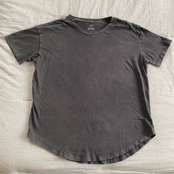 aerie Tops - Aerie Boyfriend Distressed Oversized T-shirt Tee Gray